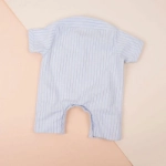 Picture of Light Blue Al Jazeera Broad Lines Sleeping Dishdasha For Newborn (With Name Embroidery)
