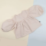 Picture of Beige Full Sleeves Puffy Dress For Baby