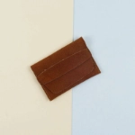 Picture of Coffee Brown Velvet Card Case (With Name Printing)