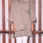 Picture of Victoria Olive Shirt from Lulwa Al Khattaf