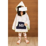 Picture of White And Yellow Summer Cape For Kids (With Alphabet Printing Option)
