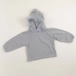 Picture of Grey Fluffy Hoodie For Girls (With Name Embroidery Option)