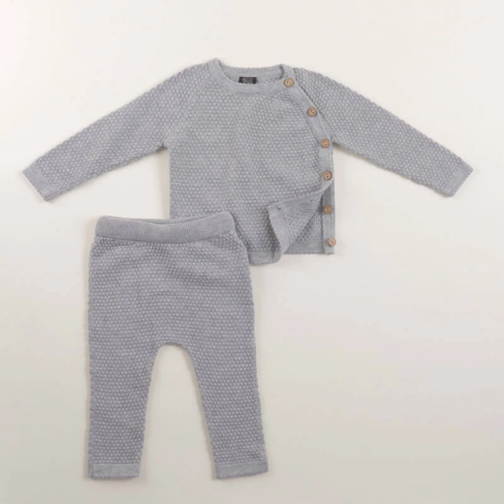 Picture of Grey Sweater Set For Kids (With Name Embroidery Option)