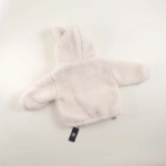 Picture of Off White Teddy Jacket Hoodie For Baby Girl (With Name Embroidery Option)