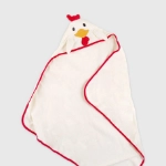 صورة منشفة تصميم دجاج ابيض للاطفال موديل 95 (مع إمكانية تطريز الإسم)
