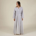 Picture of Grey And White Parallel Kaftan Dress For Women 