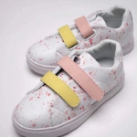Picture of Strap Shoes For Kids DE856- Pink/Yellow