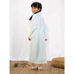 Picture of Baby Blue Kimono Arabic Font Dress For Girls