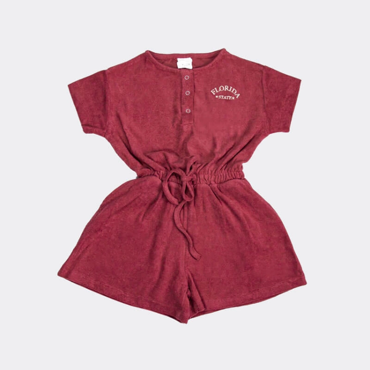 صورة  (مع امكانية تطريز الاسم)تيا فستان بتصميم قماش منشفة حمراء للاطفال