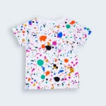Picture of White T-Shirt With Color Spots (With Name Printing)