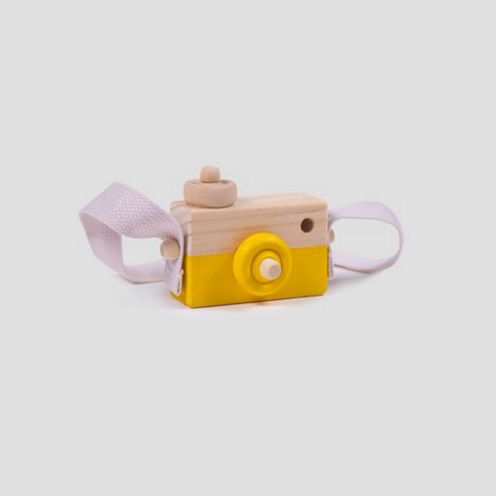 Picture of Yellow Wooden Camera For Kids