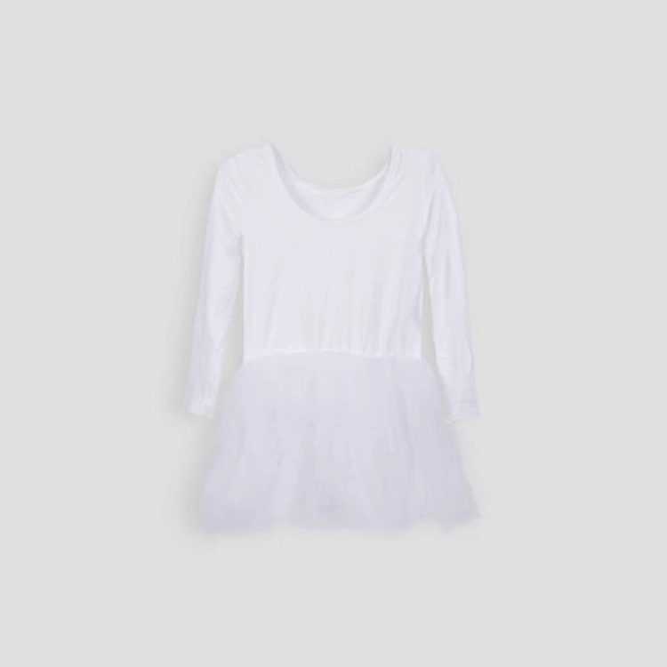 صورة فستان أبيض كم طويل للأطفال