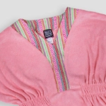 Picture of Pastel Pink Sadu Towel Dress For Girls (With Name Embroidery Option)