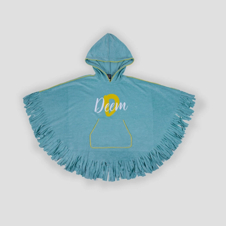 Picture of Turquoise Fringe Towel Cape For Girls (With Name Printing Option)