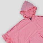 Picture of Pastel Pink Fringe Towel Cape For Girls (With Name Embroidery Option)