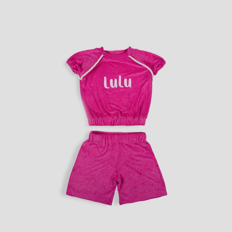 Picture of Pink Towel Set For Girls (With Embroidery Option)