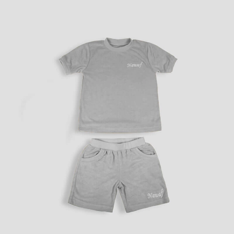 Picture of Grey Towel Set For Boys (With Embroidery Option)