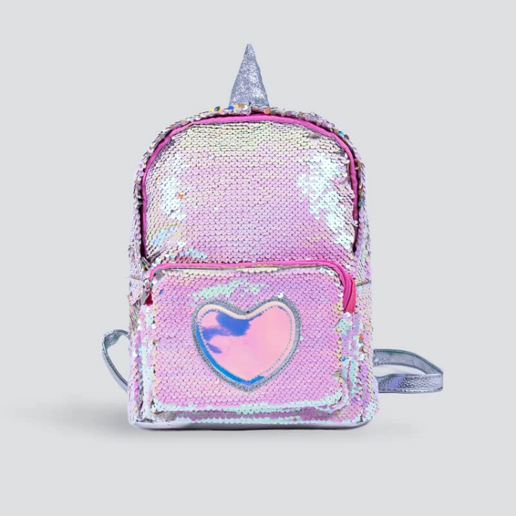 Picture of Silver Unicorn School Bag For Girls