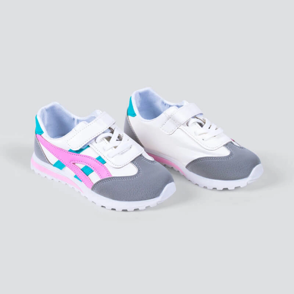 Picture of Old School Shoes For Kids - Sky Blue/Pink