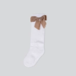 Picture of Pair Of White Ribbon Socks For Girls