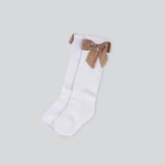 Picture of Pair Of White Ribbon Socks For Girls
