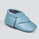 Picture of Turquoise Soft Leather Shoes For Babies (With Name Printing Option)