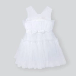 صورة فستان منفوش أبيض للبنات