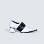 Picture of White Sleek Monk Shoe For Women