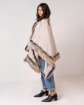 Picture of Beige Fur Eskimo Cape For Women (With Name Embroidery Option)