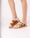 Picture of Brown Winter Slipper For Women