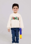 Picture of Beige Patterned Winter Top For Kids - Graffiti Edition (With Name Embroidery Option)