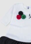 Picture of Dress With Three Flowers For Girls (With Black Name Embroidery Option)