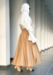 Picture of Nova Multi Panel Skirt Beige