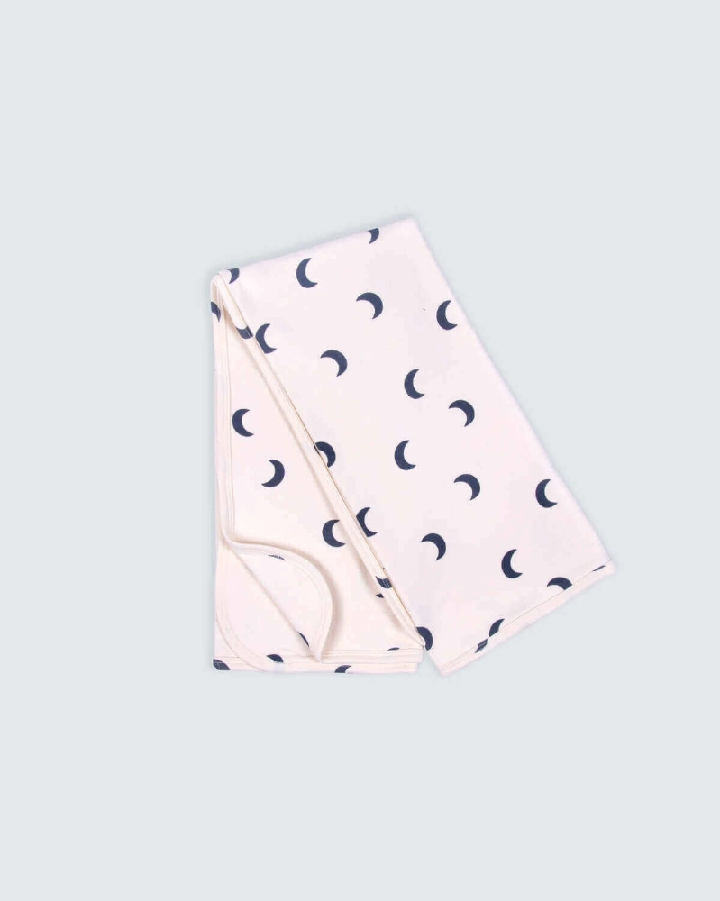Picture of 23PSSTB7A7200 Beige Blanket With Crescent Print For Newborns