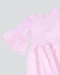 Picture of Pink 7143 Wavy Sleeves Dress For Girls