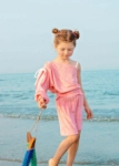 Picture of Pastel Pink Shoulder Cut Set For Girls (With Embroidery Option)