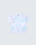 Picture of White And Blue Print T-Shirt For Kids