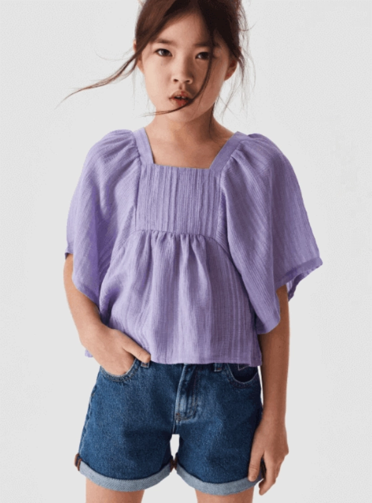 Picture of B&G Tyess Lilac  Blouse For Girls TJ4619 