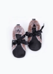 Picture of Black Inner Fur Shoes For Baby (With Alphabet Printing Option)