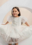 Picture of White 7106 Lace Dress For Girls