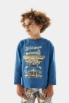 Picture of B&G Route 66 Graphic Long Sleeve T-Shirt For boys NB3509 