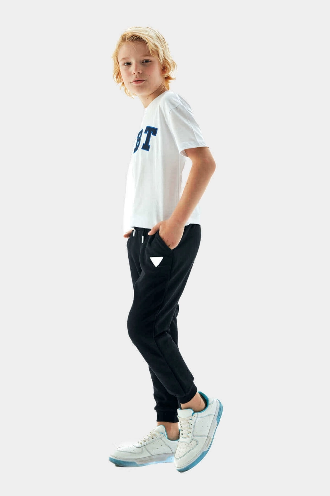 Picture of B&G Nebbati Boy's Black Sweatpants NB3201 