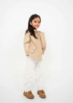 Picture of Tiya Beige Hoody Jacket For Kids
