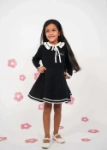 Picture of Black And White Collar With Robe For Girls