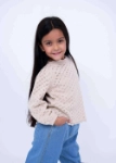 Picture of Beige Knitted Top For Girls