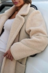 Picture of 7482 Light Beige Heavy Furwa With Side Pockets For Women FW1-23