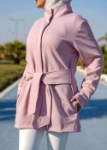 صورة 7473 Not So Basic Pink Long Jacket For Women