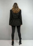 Picture of 7506 Black Wrap Blazer For Women