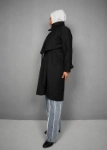 صورة 7507 معطف مطر أسود للنساء FW1-23