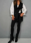 Picture of 7404 Black And White Blazer For Women